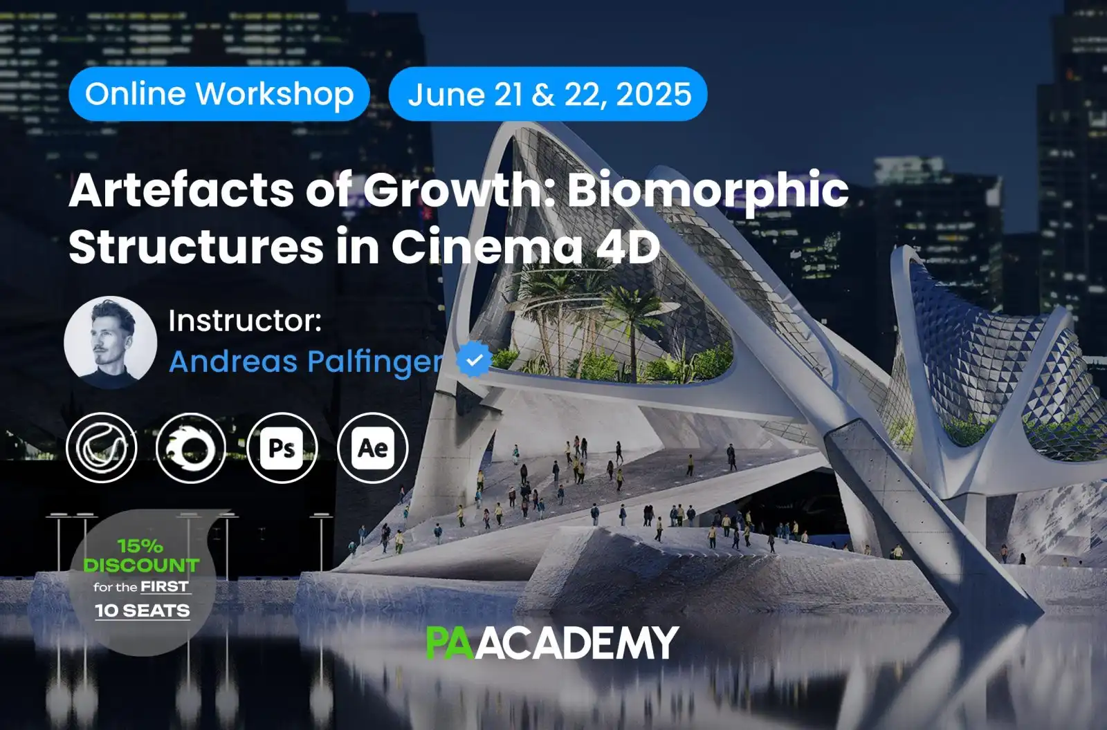 “Artefacts of Growth: Biomorphic Structures in Cinema 4D” at PAACADEMY.